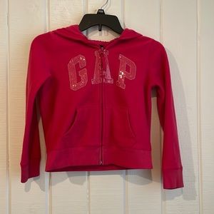 Gap kids pink zip up hoodie
